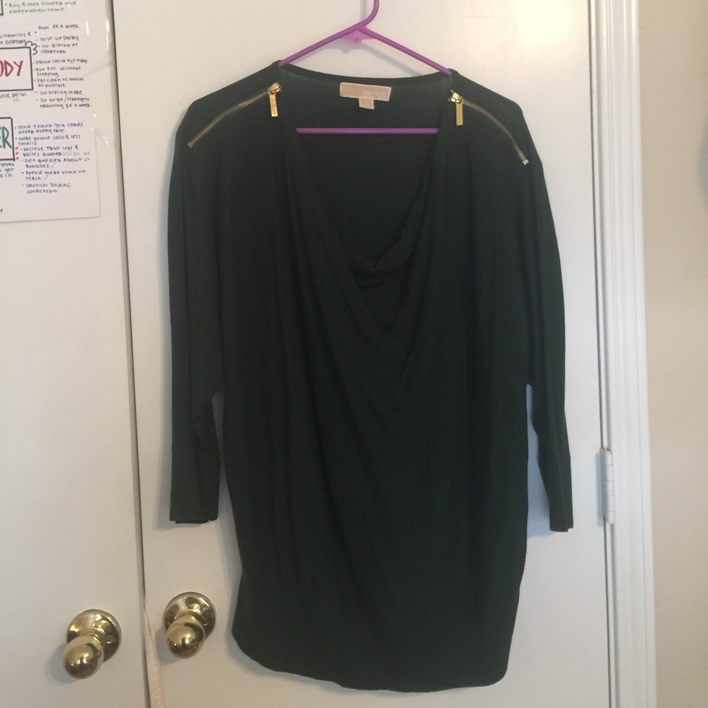 Green Cowl Neck Michael Kors Sweater